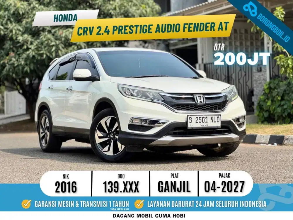 Honda Crv 2.4 Prestige Audio Fender AT Putih 2016