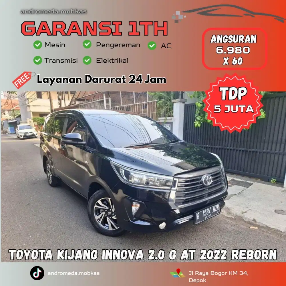 TDP TERMURAH 5 JT TOYOTA KIJANG INNOVA G AT 2022 NEW MODEL ISTIMEWA