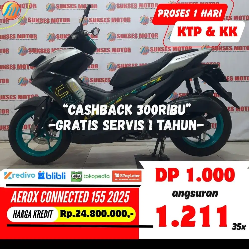 KREDIT DP 1JUTA YAMAHA AEROX CONNECTED 155 2025 ANGSURAN TERJANGKAU