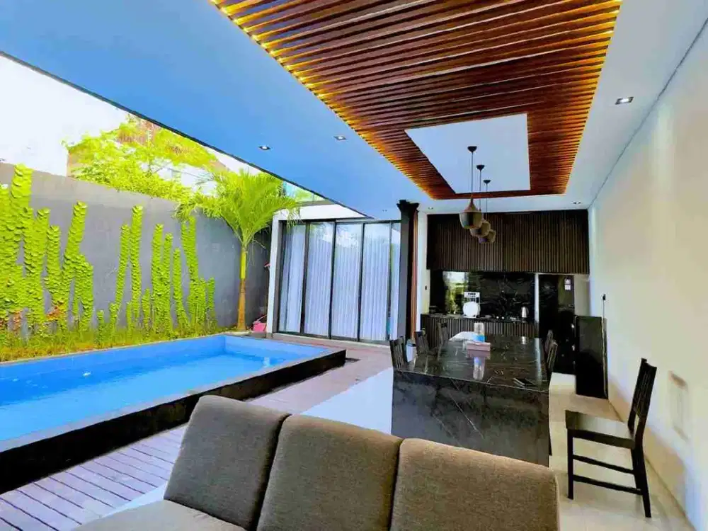 3 bedroom villa furnished Dekat Umalas 3 are SHM IMB lengkap parkir 2 mobil