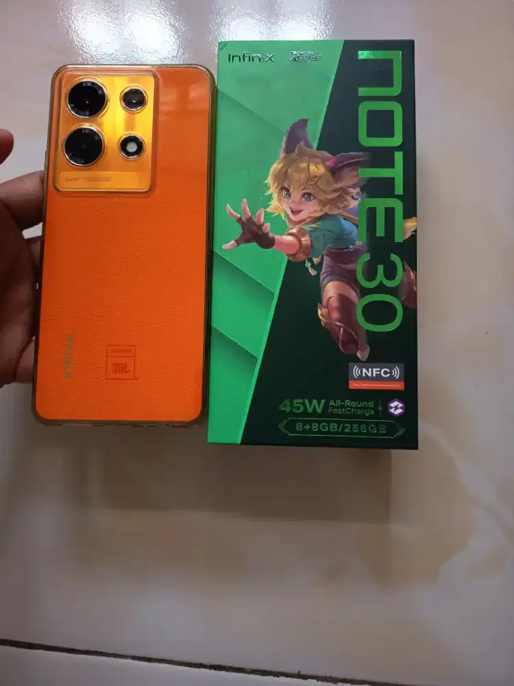 Infinix Note 30 8+8/256GB (Edisi MLBB - Orange Leather)