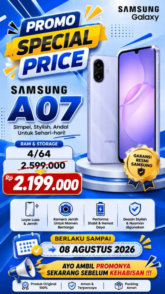 SPESIAL PROMO SAMSUNG A07 HARGA SPESIAL
