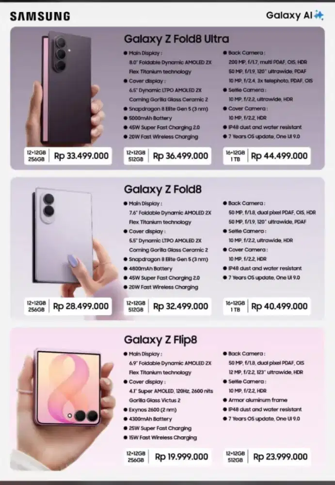 PROMO PRE-ORDER GALAXY Z FOLD8 512GB