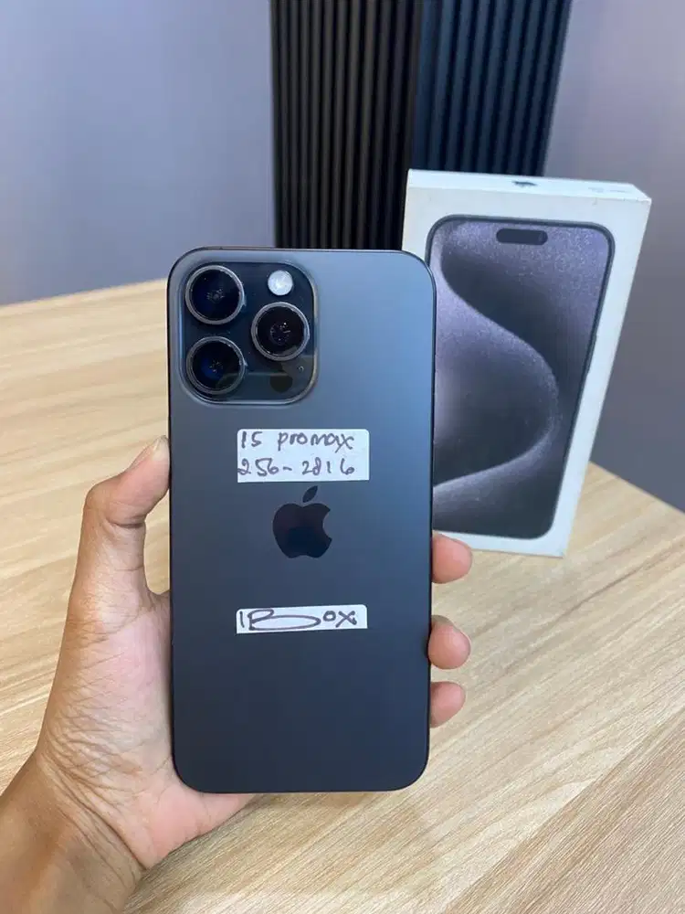 Iphone 15 promax 256gb hitam ex ibox