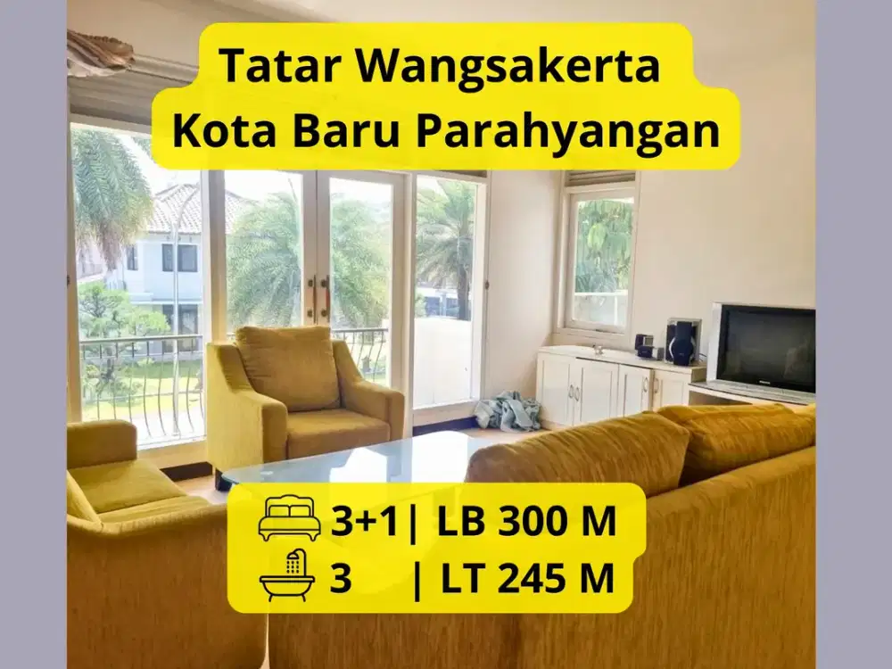 Dijual Cepat Rumah HOOK Semi Furnished di Tatar Wangsakerta | LT 245 m² | LB 300 m² | 3+1 KT