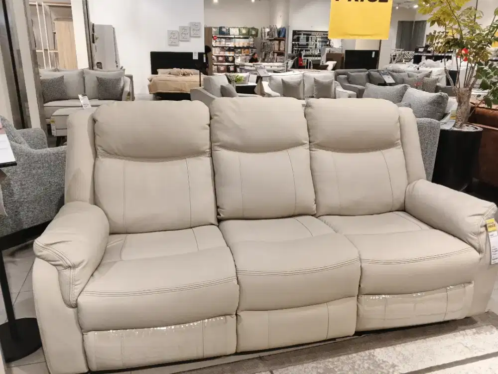 SOFA RECLINER TILDA SET CREAM 1+3 (SCANDIA AEON MALL BSD)