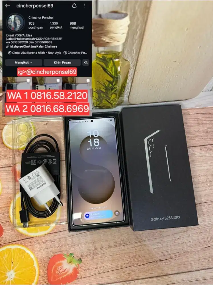 Jual hp SAMSUNG S25 ULTRA ram 12gb istimewa grns 11 26 free adaptor