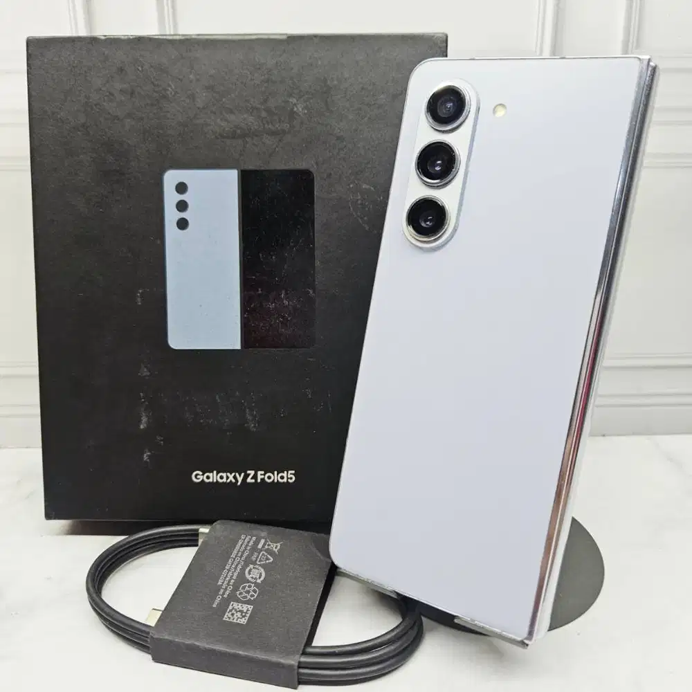 SAMSUNG GALAXY Z FOLD 5 12/512GB ICY BLUE SEIN RESMI FULLSET NO MINUS