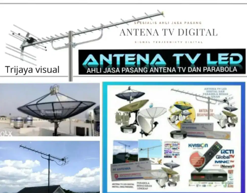 Ahli jasa pasang antena TV digital service parabola dan camera CCTV