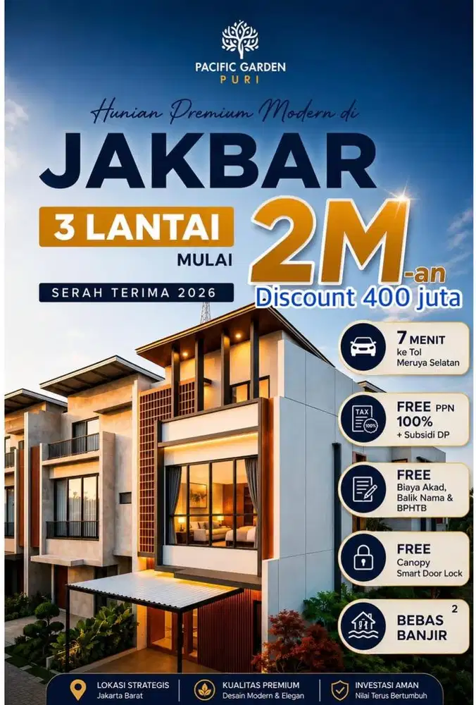Rumah baru discount 100 juta dengan split level dan punya akses tol