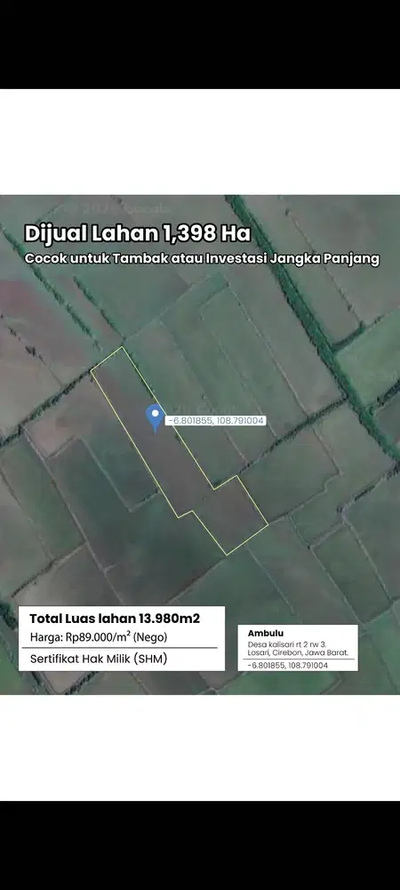 DI JUAL EMPANG PRODUKTIF