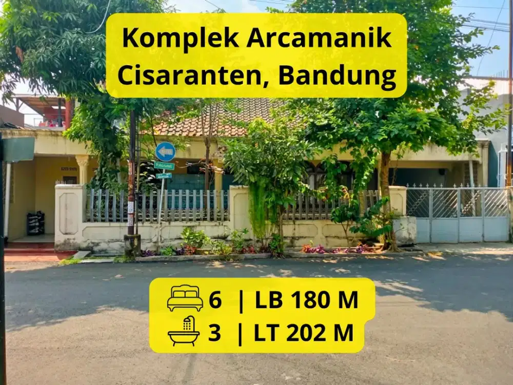 Dijual Rumah Murah di Komplek Arcamanik Cisaranten – Bandung LT 202 m² | LB 180 m² | 6 KT | SHM | Hanya Rp 1,1 Milyar (Nego)