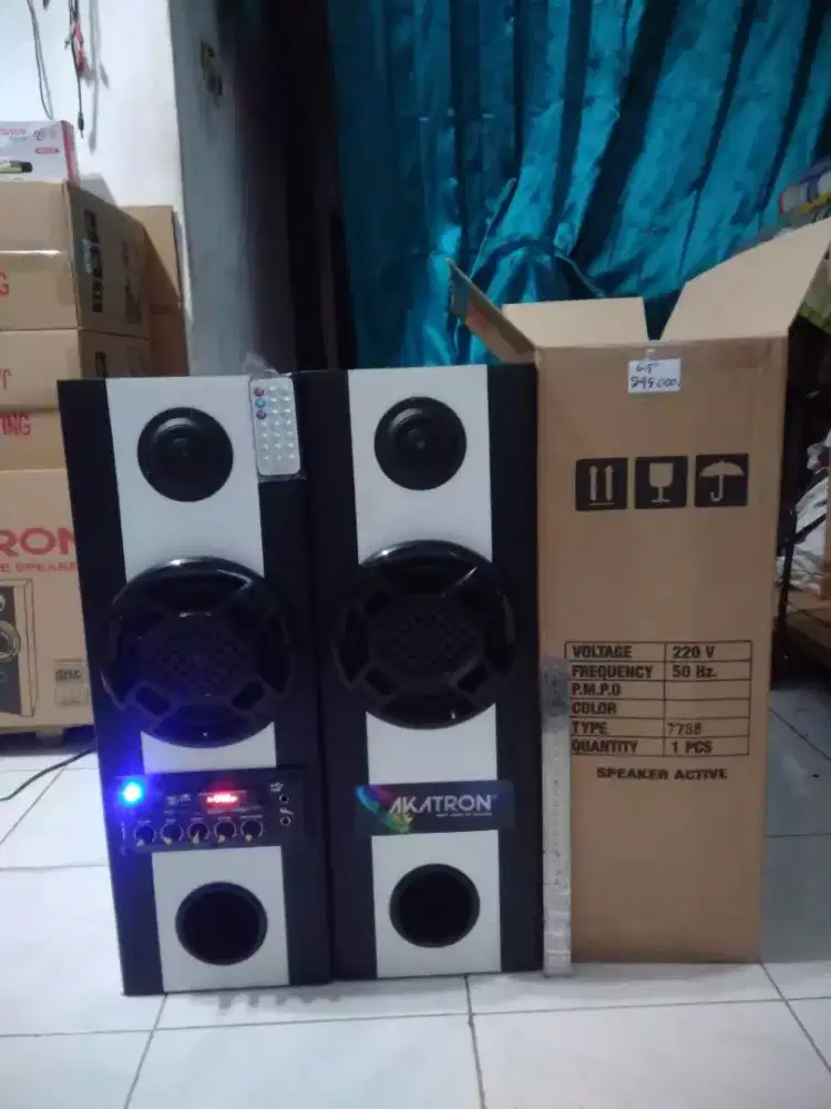 Speaker 6,5 inch 2 box bluetooth dan radio FM