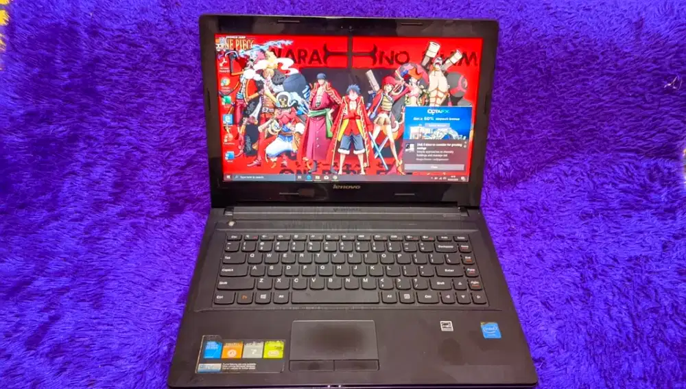 Laptop Lenovo ram 4gb body slim