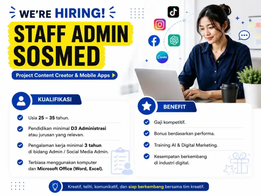 LOWONGAN STAFF ADMIN