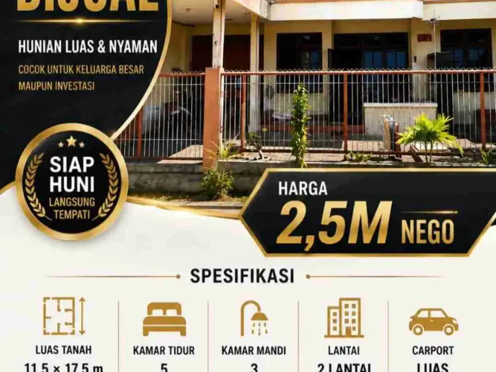 Dijual rumah di kalikepiting indah Surabaya