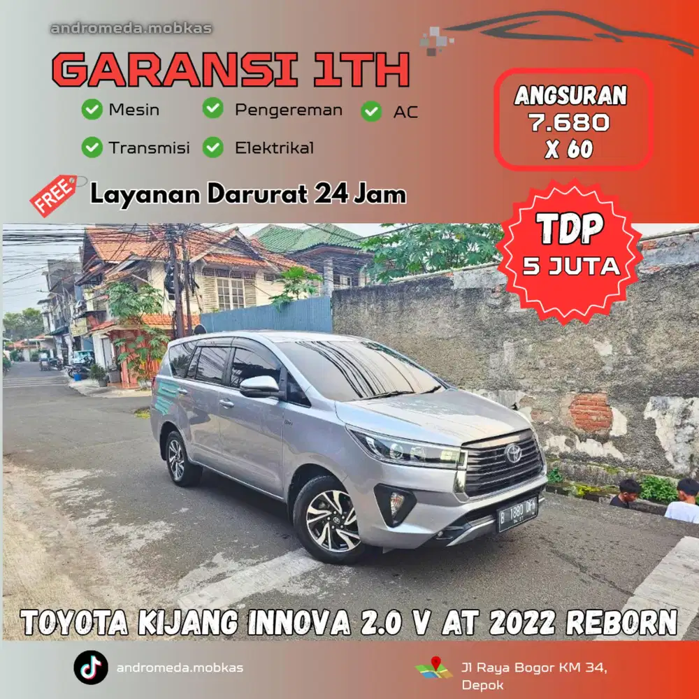 TDP TERMURAH 5 JT TOYOTA KIJANG INNOVA 2.0 V AT 2022 REBORN ISTIMEWA