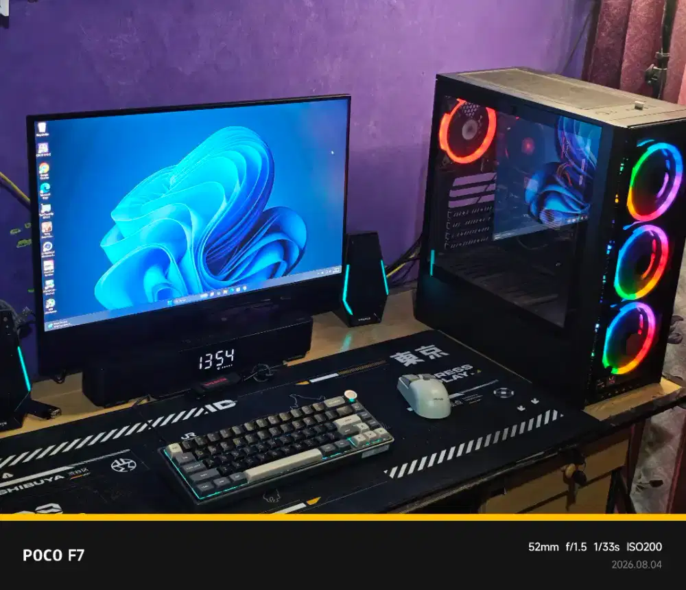 Pc ryzen 3 3200g + ram 16gb  monitor 24 inch 100hz