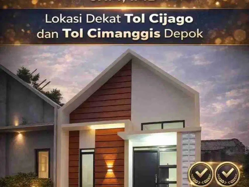 Rumah Siap Huni 1 Unit Terakhir, Strategis Dekat Tol Cimanggis