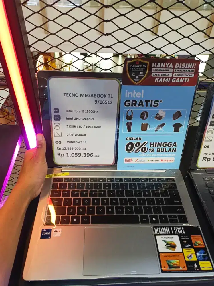 TECNO MEGABOOK/INTEL CORE I9/RAM 16GB/SSD 512GB