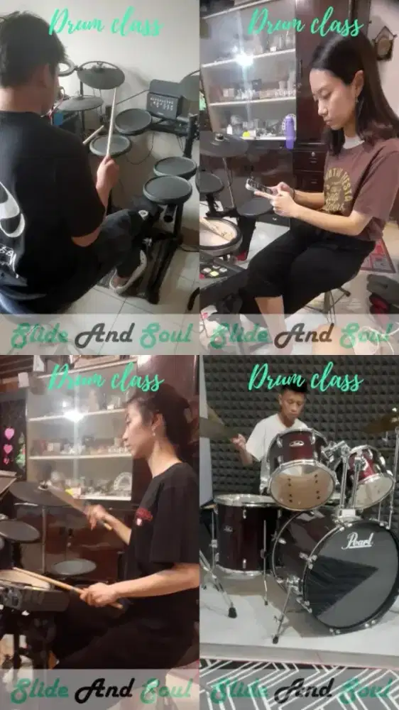 kursus/les musik (drum,Gitar,Bass,keyboard)  Rental/sewa  DTX & alesis