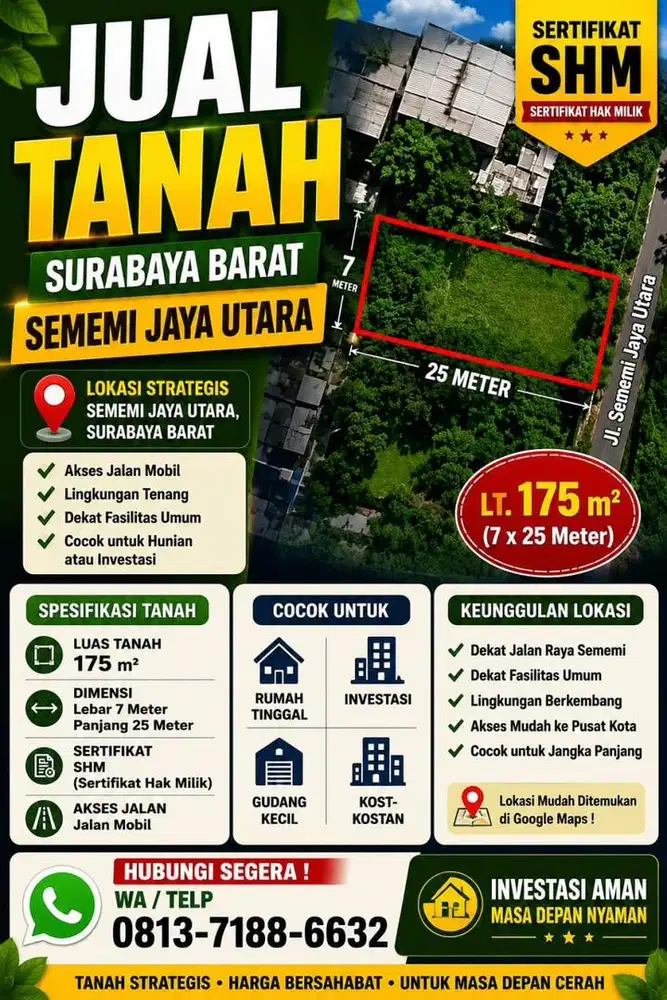 Dijual tanah SHM