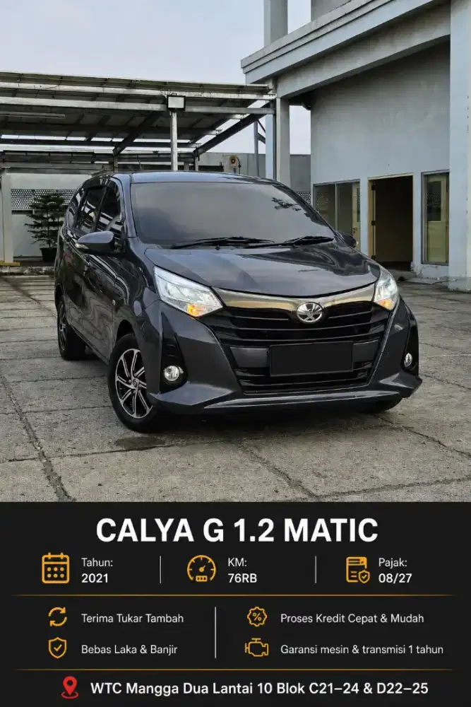 Calya G 1.2 matic tahun 2021 Abu abu