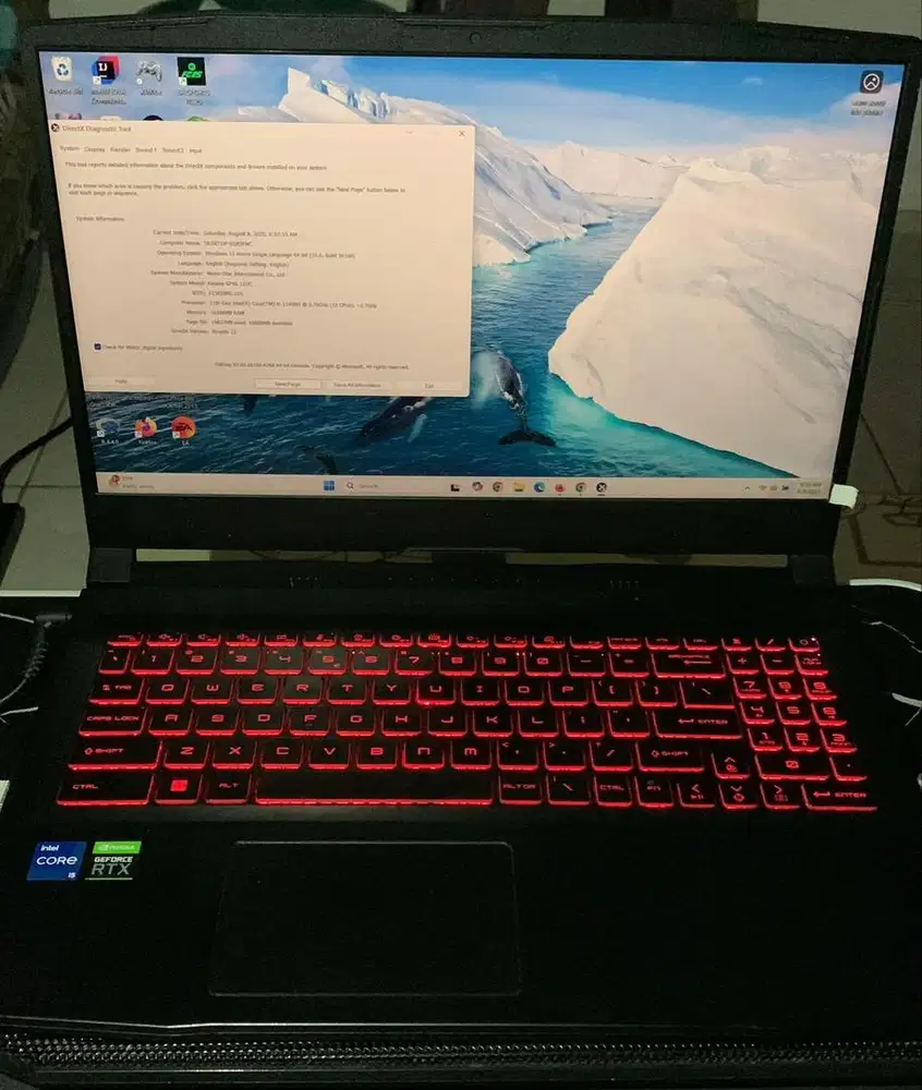 Laptop : MSI Katana GF66 - RTX3050