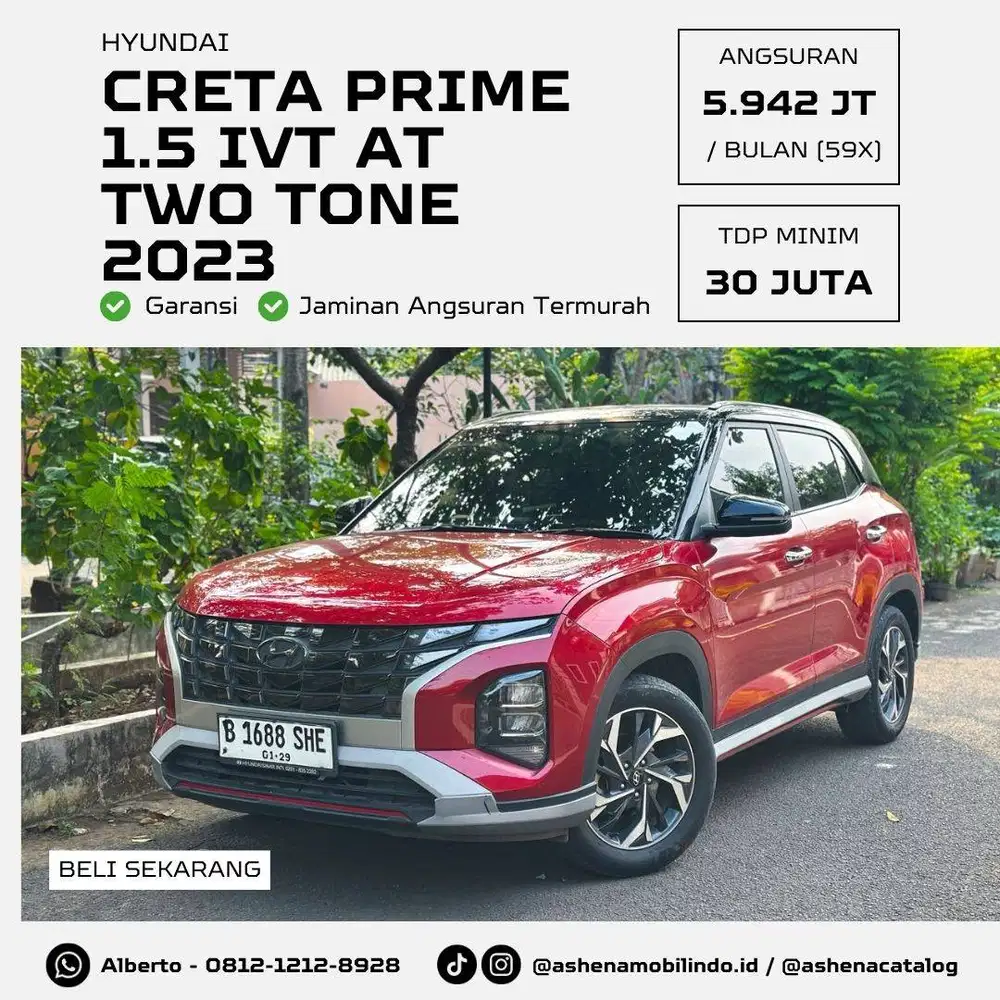 [KM 17RB] Creta Prime 1.5 IVT AT Red Pearl Two Tone Panoramic Sunroof