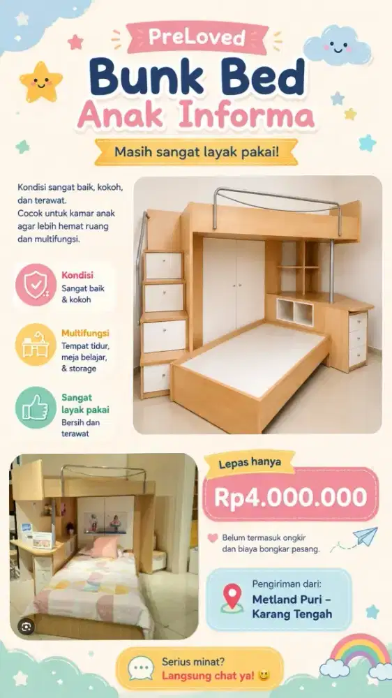 BUNKBED ANAK INFORMA MURAH