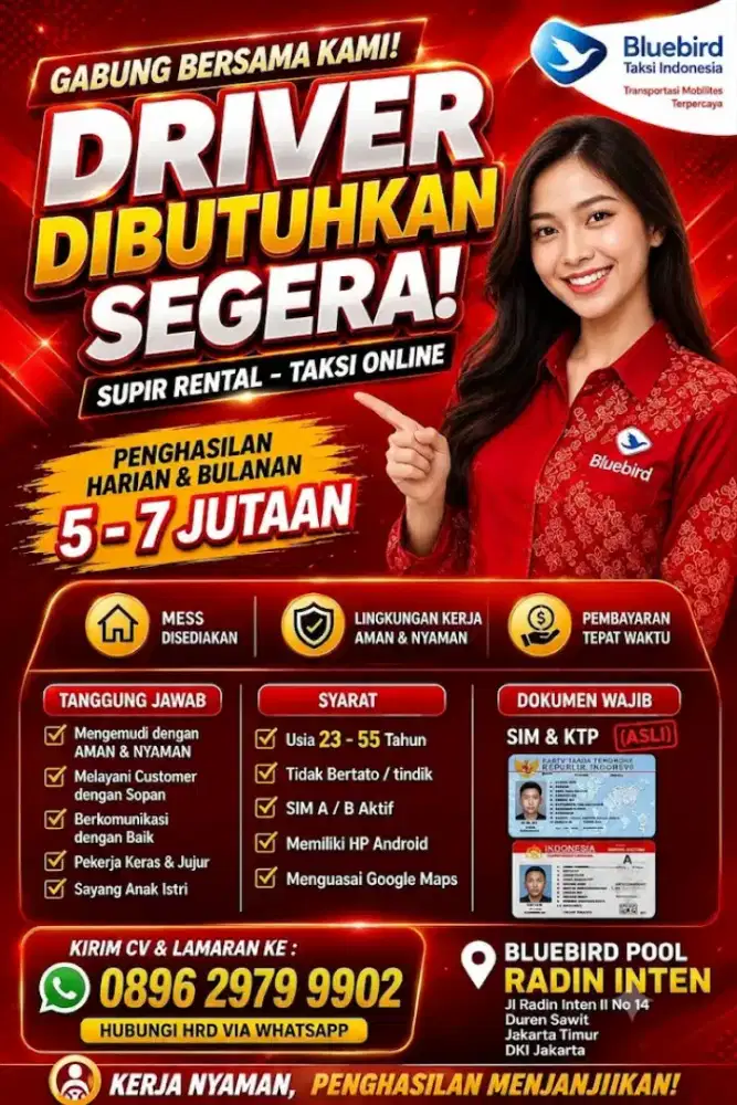 Lowongan kerja Driver taksi online