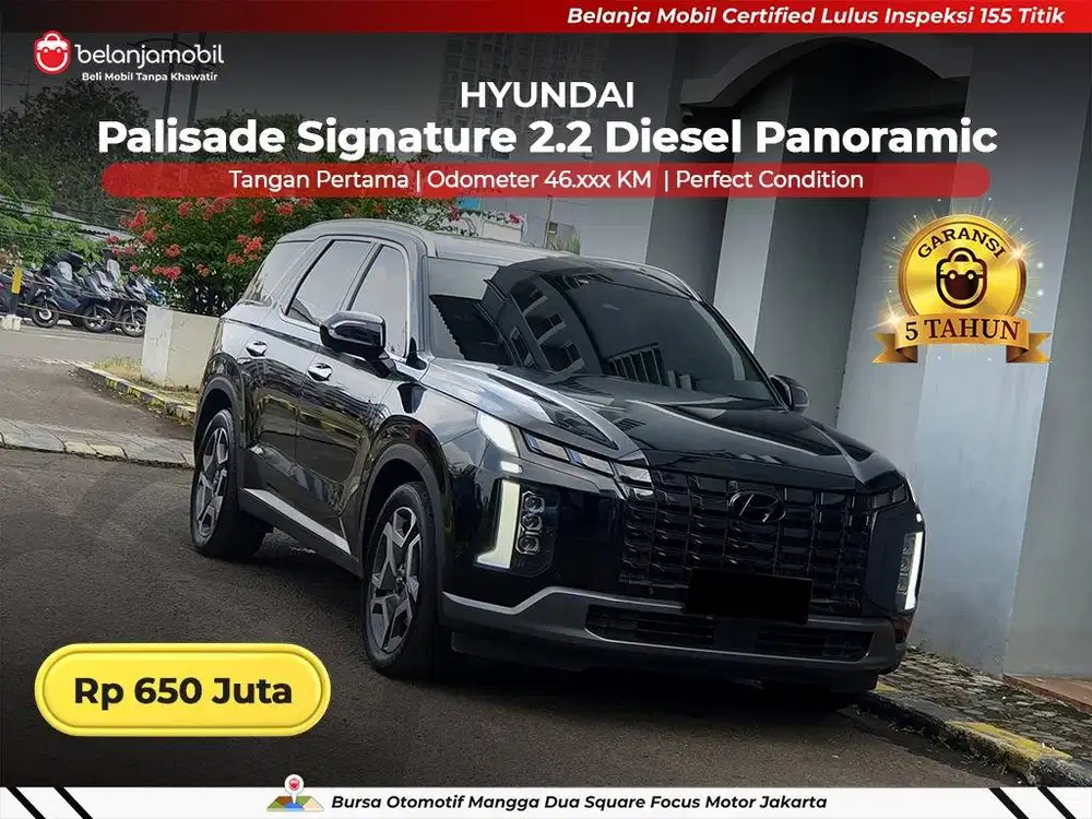 [ GARANSI 5TH ] Hyundai Palisade Signature 2.2 Panoramic AT 2023/2024