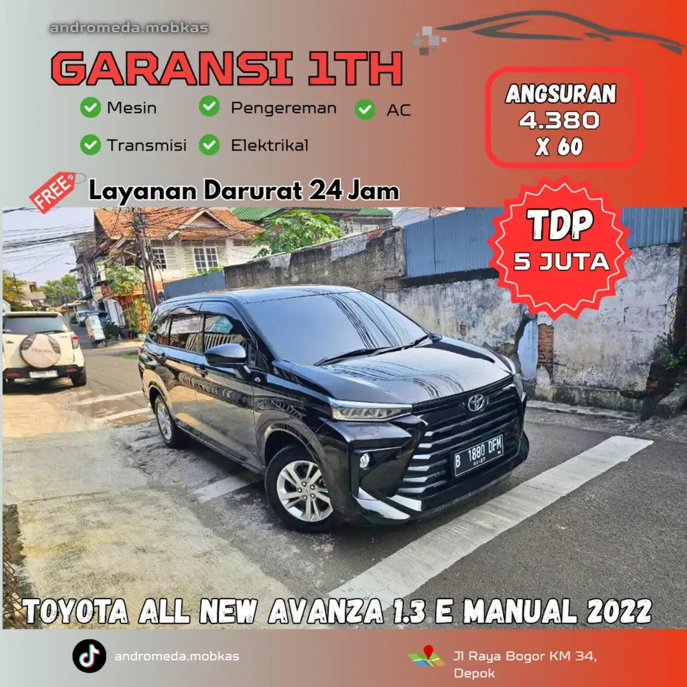 TDP TERMURAH 5 JT TOYOTA ALL NEW AVANZA 1.3 E MANUAL 2022 ISTIMEWA