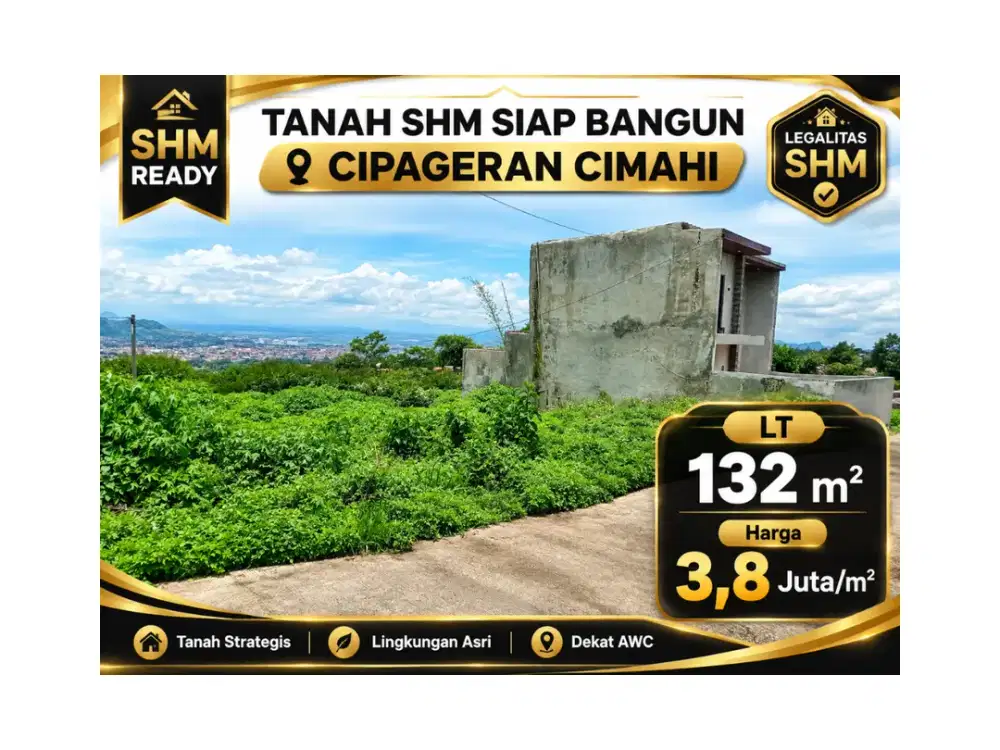 Tanah Cimahi Cipageran Dekat Pusat Aktivitas Dan Fasilitas Umum