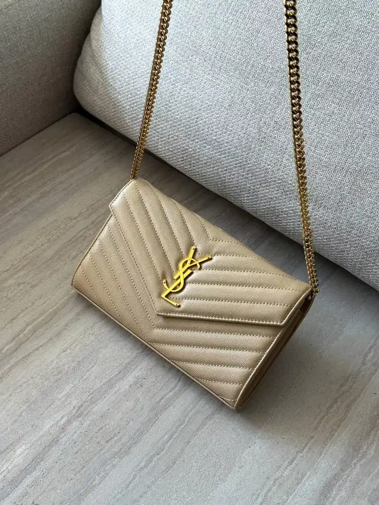 YSL WOC Wallet on Chain Beige