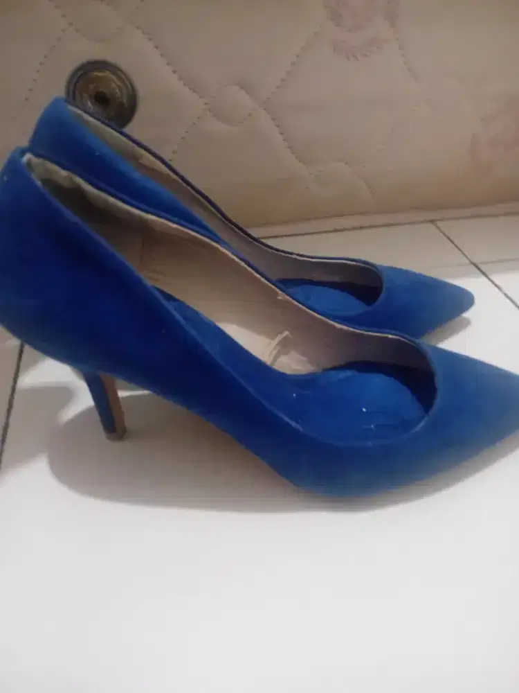 Blue wedges zara