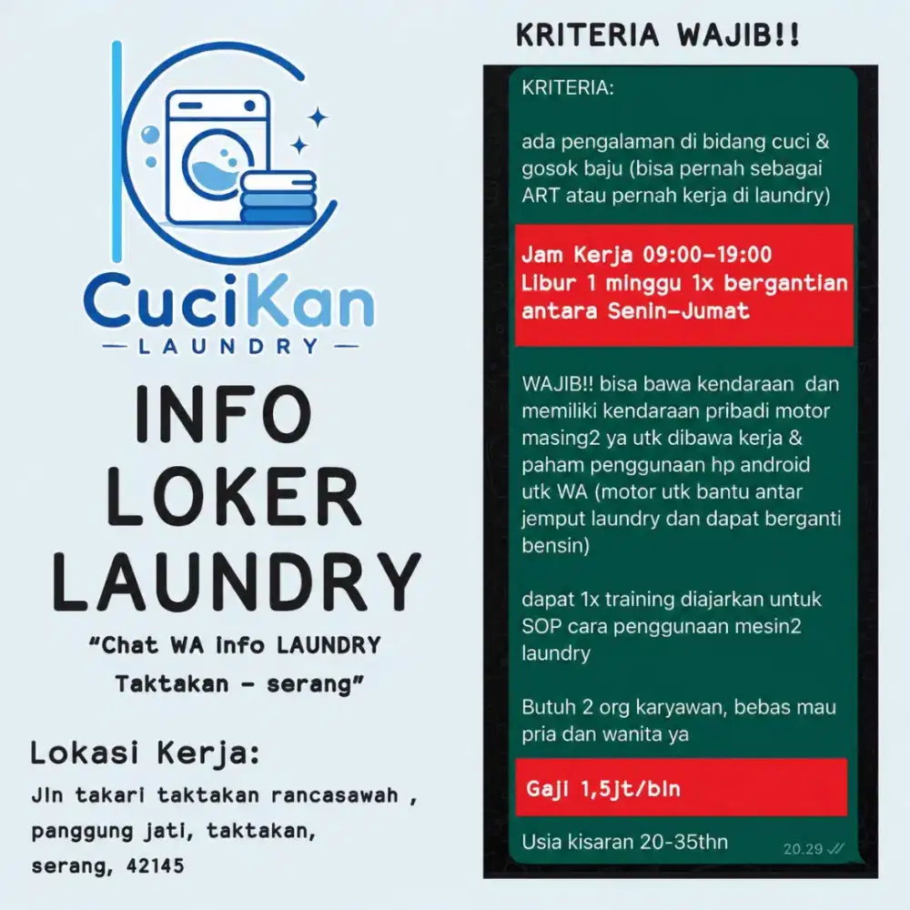 Karyawan laundry