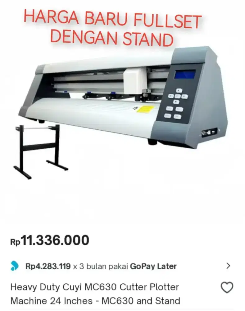 Mesing cutting stiker Cuyi MC630 24 Inci Mesin