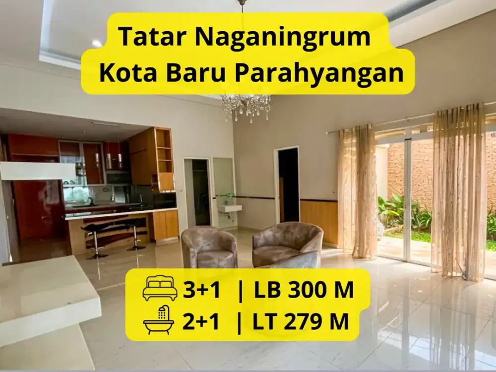 Dijual Rumah HOOK di Tatar Naganingrum – Kota Baru Parahyangan LT 279 m² | LB 300 m² | SHM | Rp 3,7 Milyar (Nego)