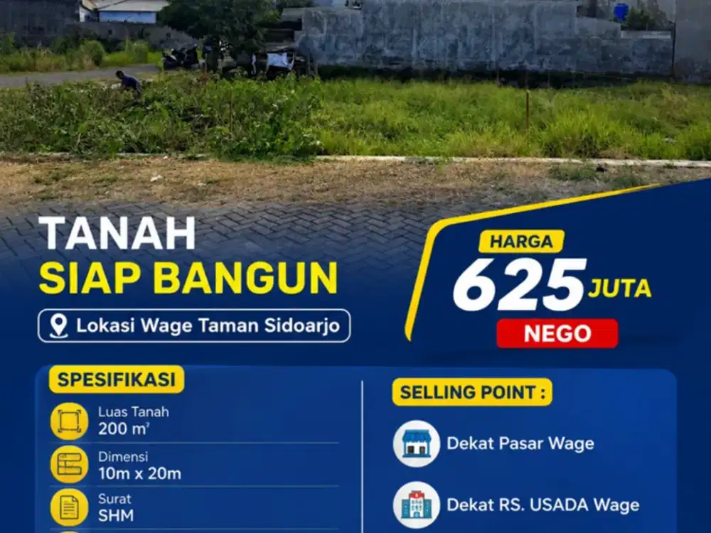 Dijual Tanah Bangah Sidoarjo