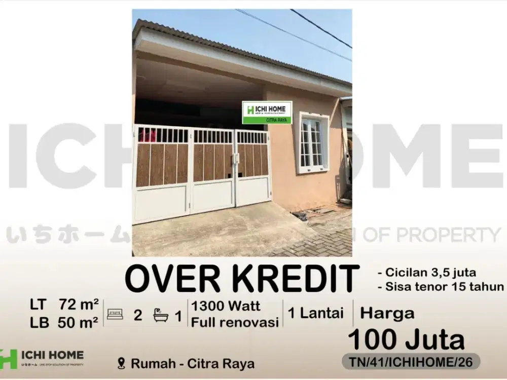 Over Kredit Rumah Cantik Idaman Siap Huni di Citra Raya Tangerang