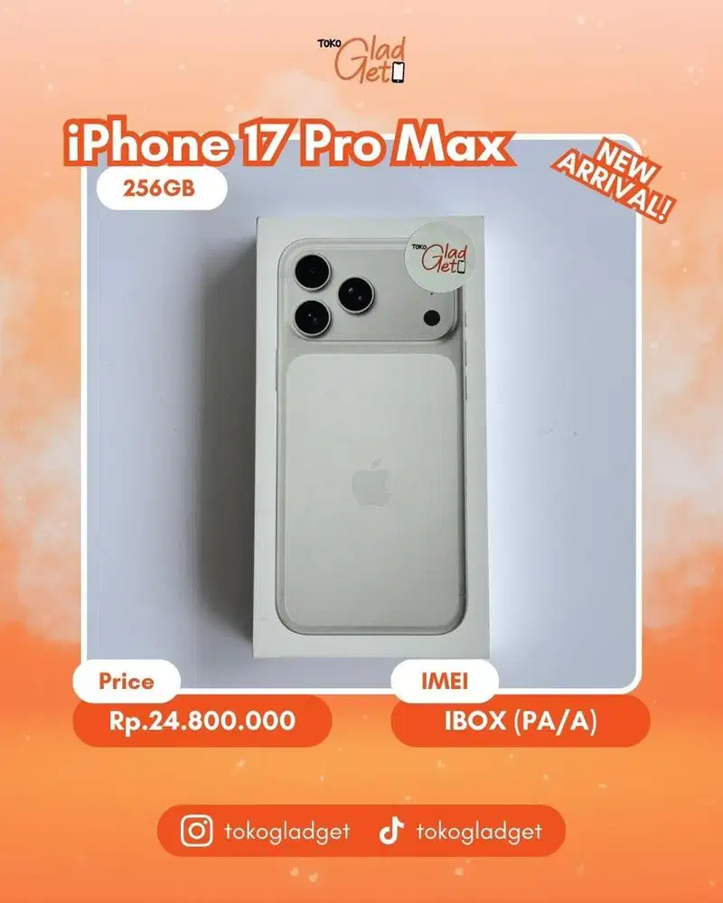 iPhone 17 Promax 256 Gb (SEGEL) IBOX (PA/A)