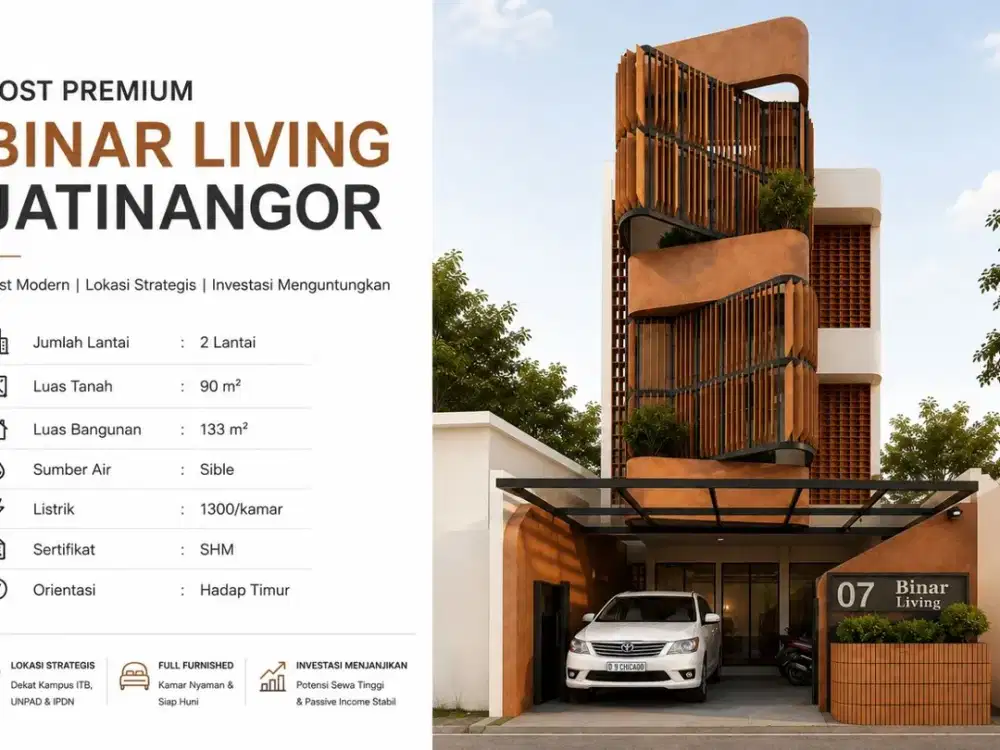 Jual Kost Modern Jatinangor Full Furnished Dekat Kampus ITB UNPAD