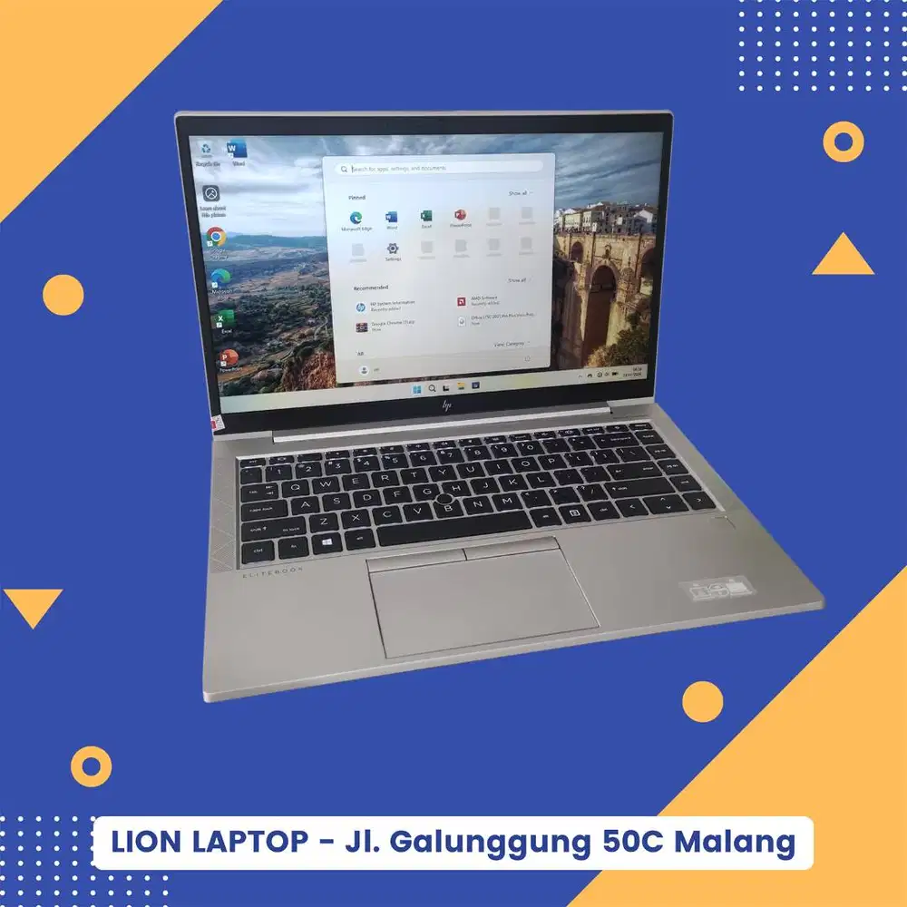 RAM 16GB Ryzen 5 SSD 256GB Slim Alumium HP Elitebook 845 G7 [04|08]
