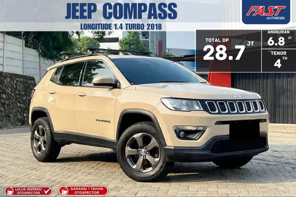 LOW KM.45RB PAJAK PANJANG  JEEP COMPASS LONGITUDE 2018  READY TO USE
