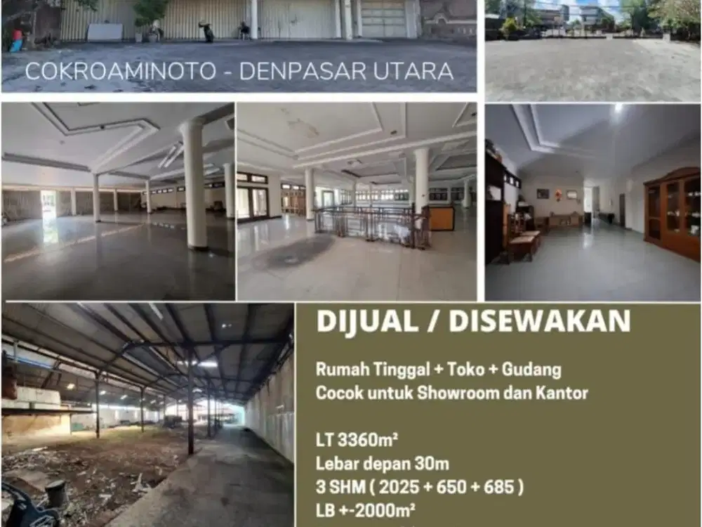 DIJUAL / DISEWAKAN KOMPLEKS PROPERTI KOMERSIAL PREMIUM DI COKROAMINOTO