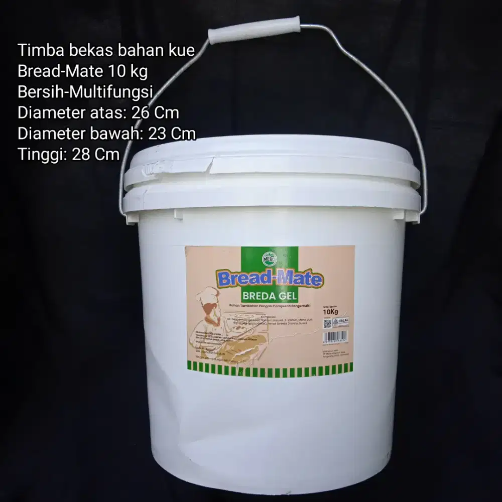 Timba Bekas Bahan Kue Bread-Mate 10 Kg Bersih
 - Multifungsi