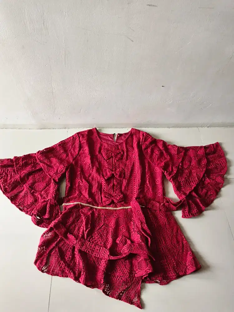Semi kebaya modern bahan brokat