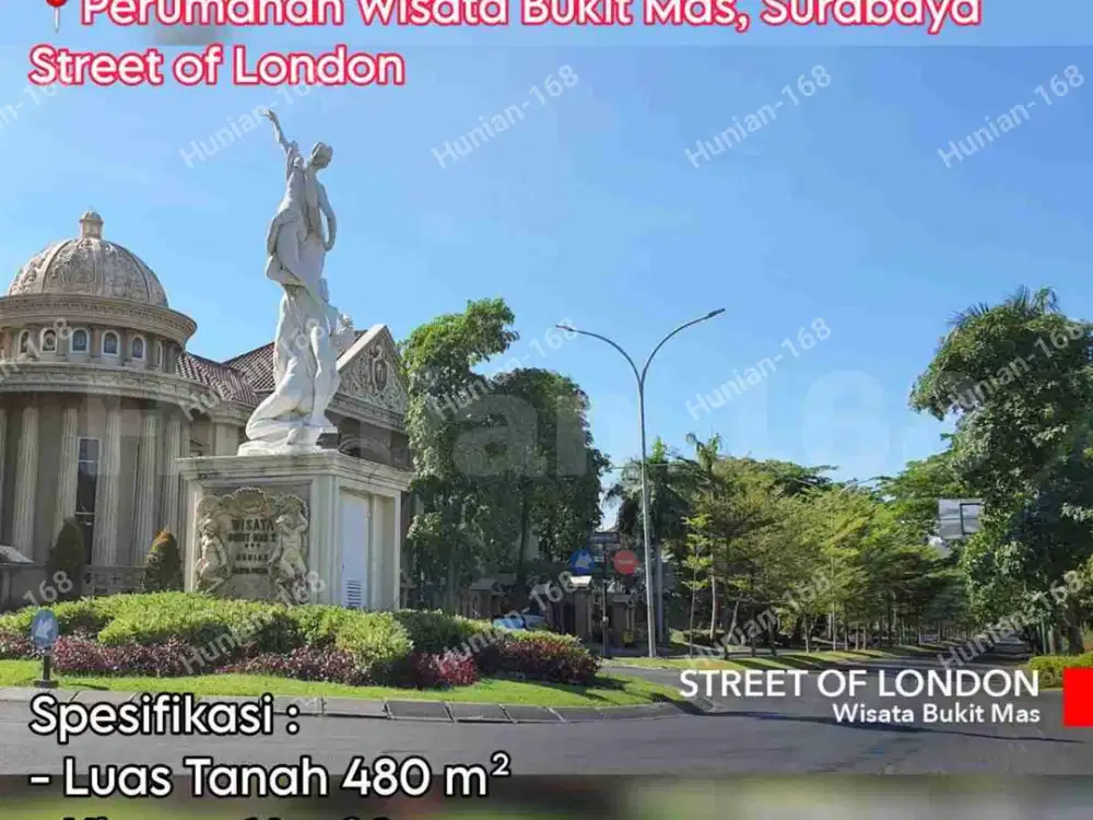 Jual Tanah Kavling Rumah Perumahan Wisata Bukit Mas WBM 1 2 Surabaya Barat Street of London Park Avenue Cluster Chelsea Club House Grand Palais
