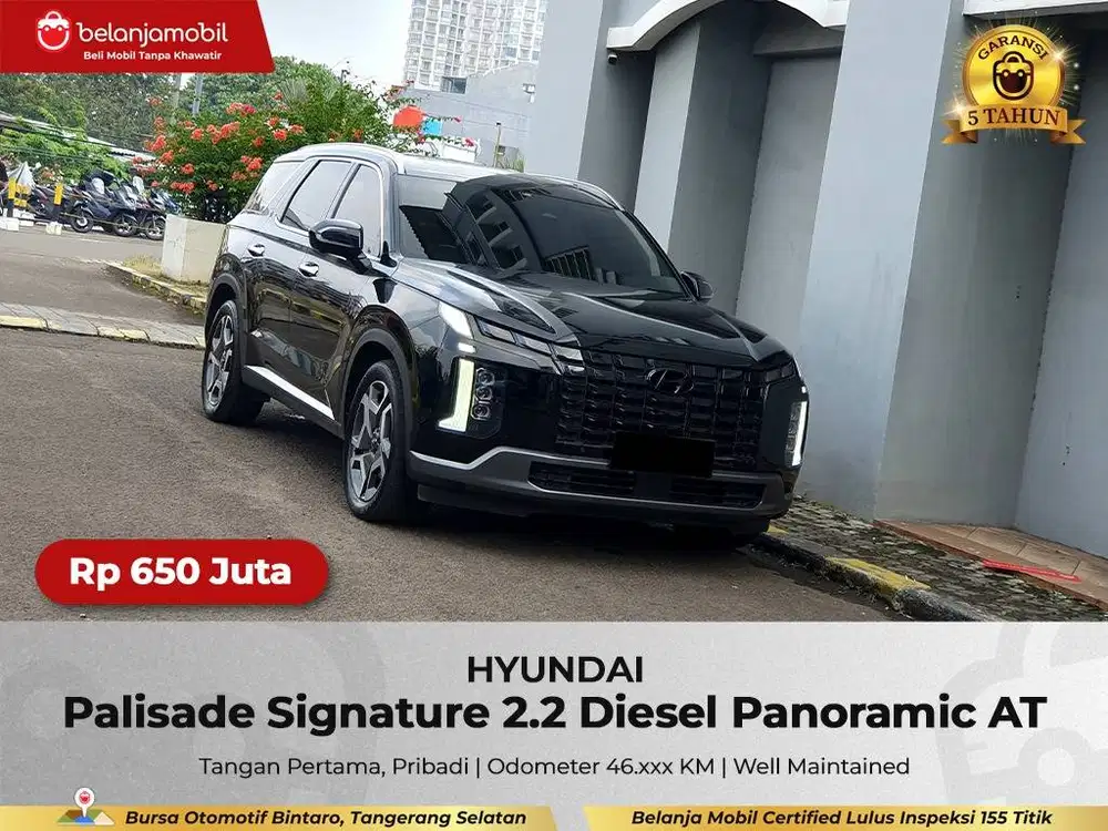 [ GARANSI 5TH ] Hyundai Palisade Signature 2.2 Panoramic AT 2023/2024